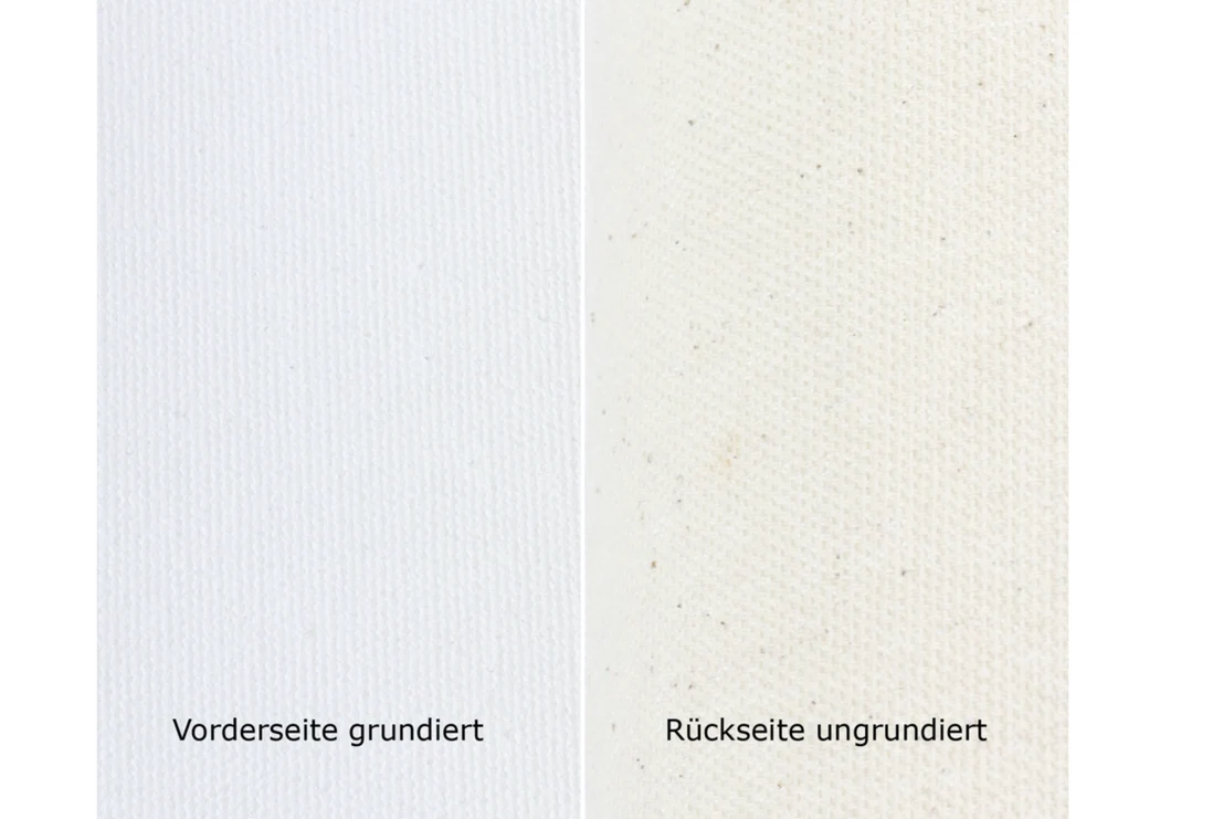 Baumwollgewebe einer Leinwand, Vorder- und Rückseite
